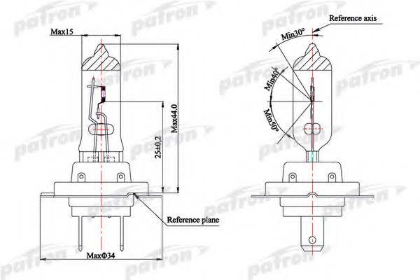 PATRON PLH7-12/55 Bulb, headlight